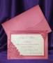 Invitatie de nunta inedita - colorata ROSU / rosie cu crem marmorat - imagine 44977